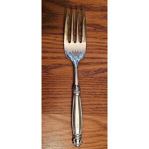 Vintage Serving Salad Fork Sterling Handle Plated Utensil Manchester Silver